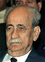 File photo of Iraqs former President Abdel Rahman Aref who died of natural causes at the age of 91 at a hospital in Amman on Friday.