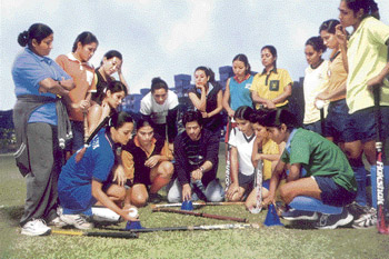 The ultimate goal: Hockey buffs are hoping that Chak De succeeds in giving a new lease of life to our much-neglected national sport