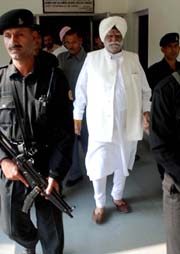 Former Centre minister Buta Singh in Jalandhar on Monday. 