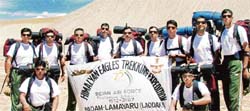 Members of the 25 Squadron that completed their trekking expedition in the Zanskar region of the Himalayas