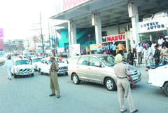 The VIP motorcade created a major chaos near the busy Ambedkar Chowk in Jalandhar on Wednesday.