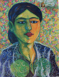 Mixed media on paper 