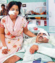 The Dudeja couple at the Kalka health centre.