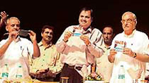 Haryana Chief Minister Bhupinder Singh Hooda releases a CD on Murrah buffalo at a function in Sector 5, Panchkula, on Tuesday.