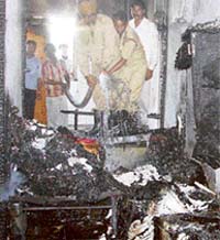 A fire broke out in the store room of Hamilton Hotel on the Jalandhar bypass in Ludhiana due to a short circuit on Wednesday. It took an hour for the firefighters to douse the flames