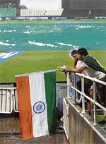 Cricket fans wait went in vain as the India-Scotland match was abandoned due to rain in Durban