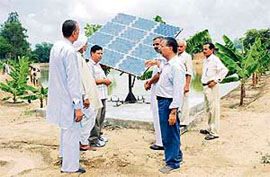 Dr Ashok Kumar Batra at the integrated farm at the Central Soil Salinity Research Institute, Karnal.