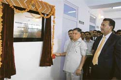 Himachal Pradesh Chief Justice V.K.Gupta inaugurates the newly constructed judicial complex at Baijnath on Monday.