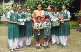 Winners of the district Yoga and culture championship held at the BBK DAV College for Women. 