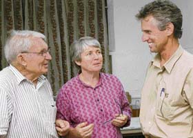 Peter Proctor, Rachel Pomeroy and David Hogg, promoters of biodynamic farming in India engaged in a discussion on the state of agriculture in Punjab