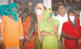 Delhi Police South-West arrested six eunuchs for committing robberies on Highway, in the capital on Friday.