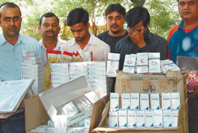 The Maurice Nagar police arrests Surender Kumar and Pawan Kumar for stealing and selling medicines meant for poor patients from government sources on Saturday.