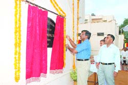 The marriage accommodation project being inaugurated.