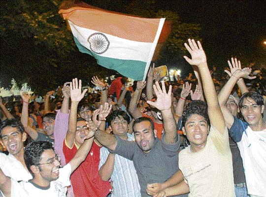Streets were filled with dancing Chandigarhians