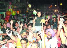 It was celebration time in Jalandhar on Monday