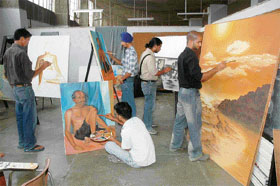 Inspired: Government College of Art students at work.