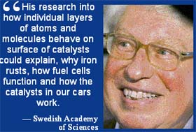 German scientist Gerhard Ertl