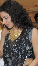 TV artist Tanaaz at the ongoing Jewellery exhibition Shringaar at PC Jewellers in the Capital on Saturday.