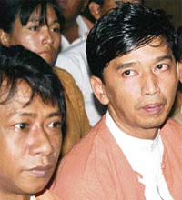 Myanmar's military junta has arrested Htay Kywe (R), leader of a 1988 student uprising, after a two-month manhunt