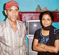 Geeta and Ram Avtar of Kharaiti Khera village who were given police protection on the Punjab and Haryana High Court's intervention on Tuesday.