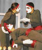 Mime contest in progress on the third day of the PU Zonal Youth Festival in Ludhiana on Wednesday.