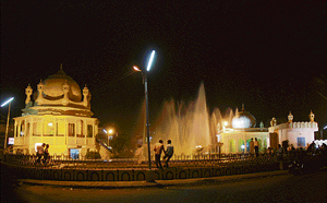 A view of Meera Ghati Chowk, which is more than 100 years old, in Karnal as the city prepares for the festive season.