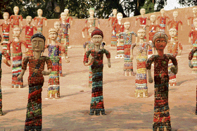 The Rock Garden is an inspiration for the youth to use waste material in an aesthetic way