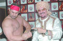 Wrestler Tiger Jeet Singh in a press meet in Jalandhar