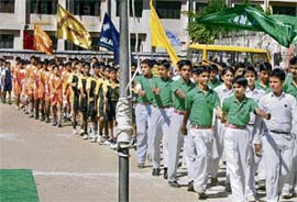 March past by students
