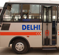One of the nine feeder buses recieved by the DMRC in the Capital on Thursday.