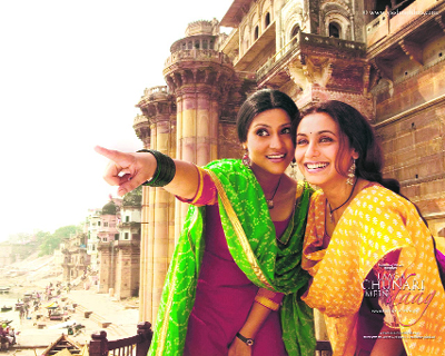 Rani Mukerjee and Konkana Sen Sharma in a still from the film