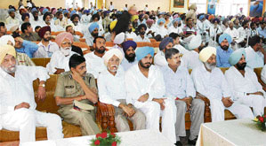 A view of the audience at the launch of The Tribune's Bathinda edition in Bathinda on Sunday. 