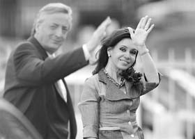 Nestor Kirchner and President-elect Cristina Kirchner