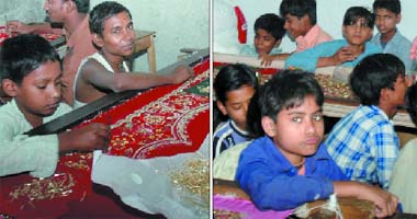 Child rights workers and Delhi Police personnel rescued 70 children engaged in embriodery work in the Capital