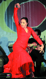 A Flamenco performance at the Spanish tourism fair in the Capital on Thursday night.