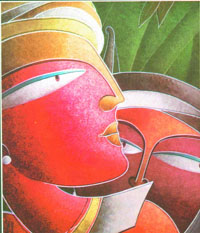 Mrigaya (acrylic on Canvas)
