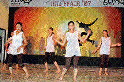 Students present a dance performance in Hill Fair at the NIT, Hamirpur