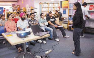 A seminar on study in the UK in progress at the British Library, Chandigarh, recently