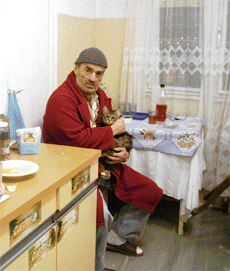 Ion Fiscuteanu in a still from The Death of Mr Lazarescu