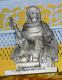 A statue of Begum Samru.