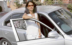 Shelly Taneja & her Hyundai Accent
