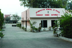 The PWD rest house that houses the office of DIG, Faridkot range, in Bathinda