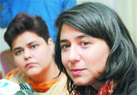 Sarah Singh during a promotional event of her documentary, The Sky Below, in Amritsar.