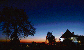 A magnificent view of The Ridge, Shimla, as the sun sets on Friday.