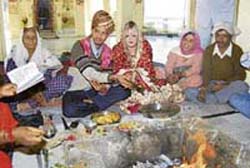 American citizen Ani gets married to Indian boy Anil as per Hindu customs at the Toani Devi temple in Hamirpur.