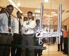 The office of Sahara Mall which was sealed by the enforcement team in Gurgaon.
