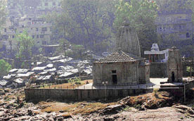 A view of the 500-year-old Panchvakhtar temple in Mandi. 