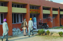 Addicts entering the rehabilitation centre at the Civil hospital in Bathinda.