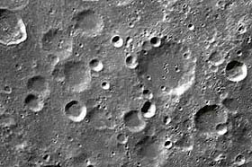 An undated picture shows a part of the moon's surface from a camera aboard China's Chang'e One lunar orbiter released on Monday by the China National Space Administration (CNSA)
