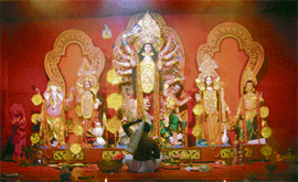 Women are looking upon goddess Durga as a symbol of feminine power, rather than a divine mother, and an inspiration to reclaim rights that society has deprived them of Photos: WFS